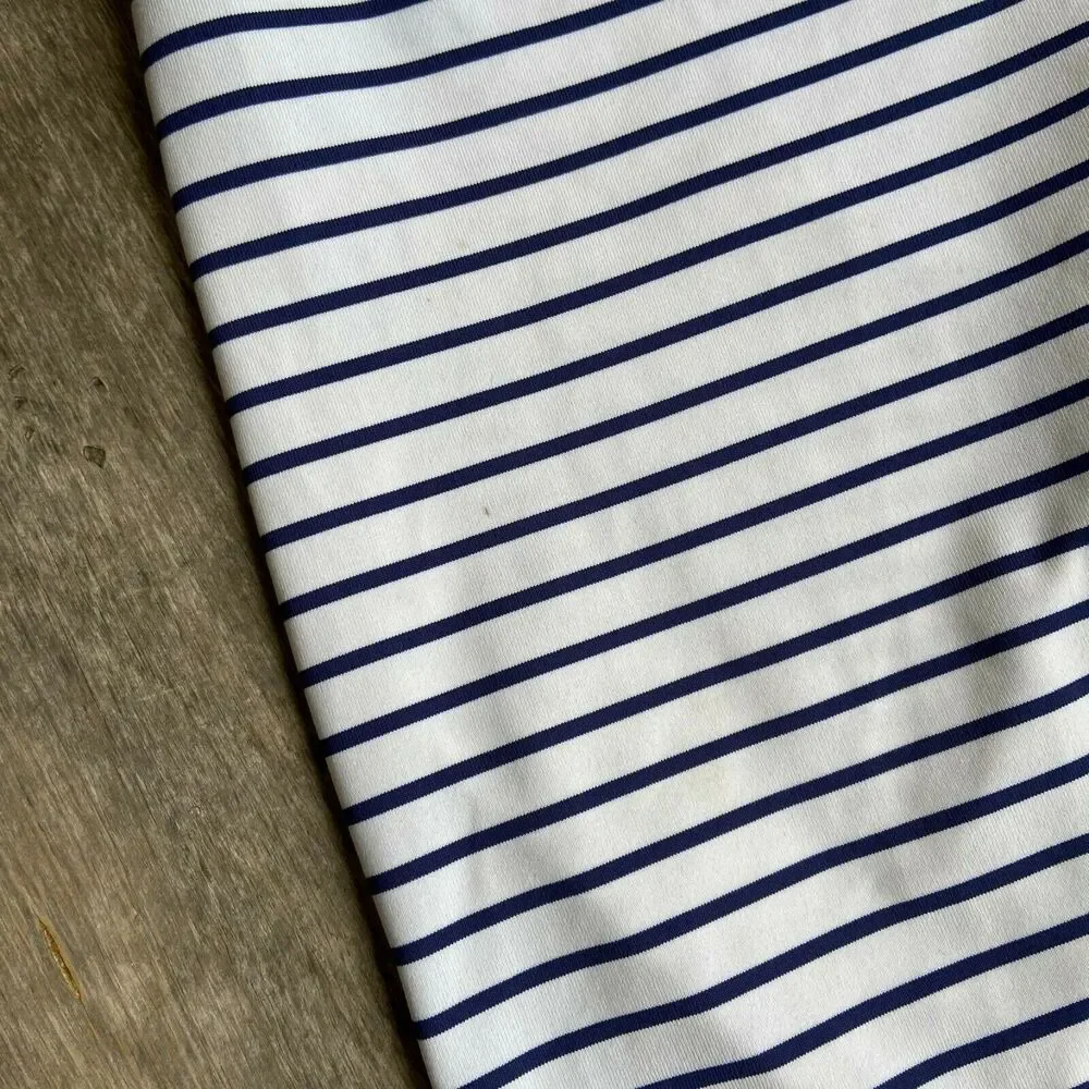 Scorpio Sol Womens Leggings Size XS Navy Blue White Striped‎ Cropped Length